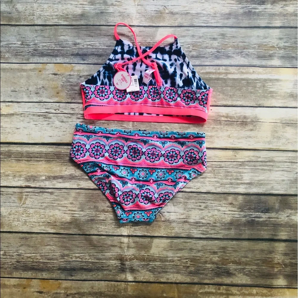 Justice NWT 2 piece reversible bathing suit!